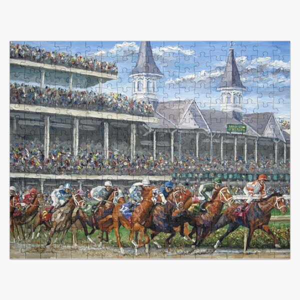 The Kentucky Derby - Churchill Downs Poster Jigsaw Puzzle