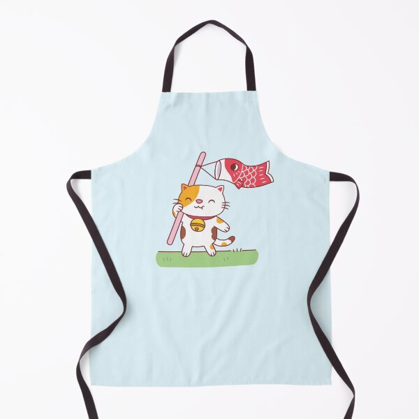 Item preview, Cute Neko Cat and Koinobori Carp Streamer designed and sold by rustydoodle.