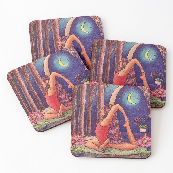 Item preview, yoga girl lotus moon designed and sold by sierratruong.
