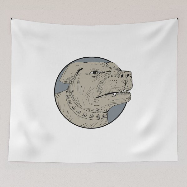 Item preview, Rottweiler Guard Dog Head Aggressive Drawing designed and sold by patrimonio.