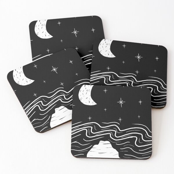 Item preview, Night Sky Mountain Illustration designed and sold by ArtsbyDia.