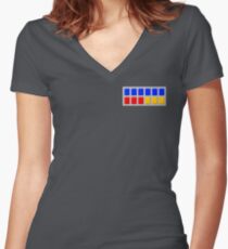 Imperial Rank Insignia Plaque Women's Fitted V-Neck T-Shirt