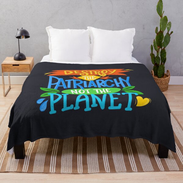 Item preview, Destroy Patiarchy Not Planet - Ecofeminism Climate Change Quote Lettering designed and sold by Kit Cronk.