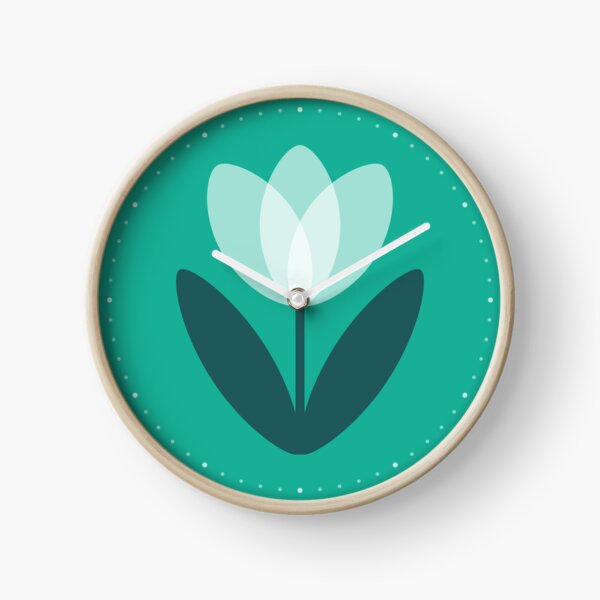 Item preview, Retro Tulip in Teal Green by Suzie London designed and sold by SuzieLondon.