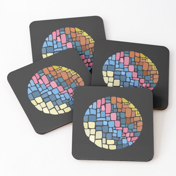 Item preview, Squared Irregular Tiles - Blue, Pink and Sandy designed and sold by Chubuter.