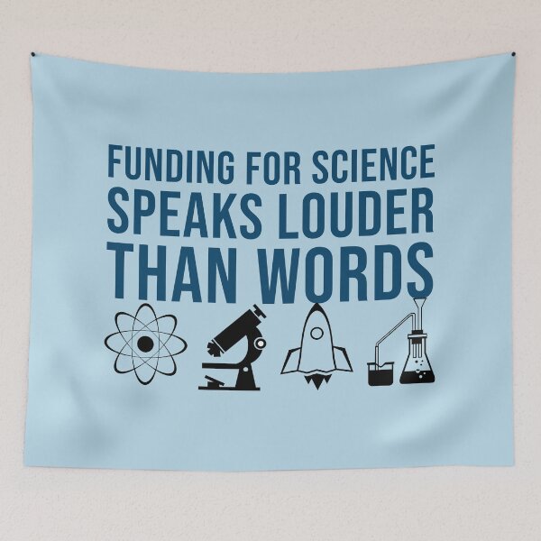 Item preview, Funding for Science Speaks Louder Than Words (blue) designed and sold by STEMphrases.