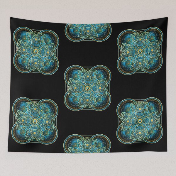 Item preview, Teal Celtic Cross Tapestry  designed and sold by JoyCain572190.