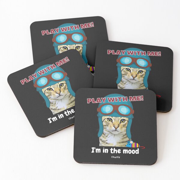 Item preview, Funny Cat Talk T-Shirt, Play with Me! I'm In the Mood, Funny Cute Cat T-Shirt for Cat Lovers designed and sold by SilverWhiskers.