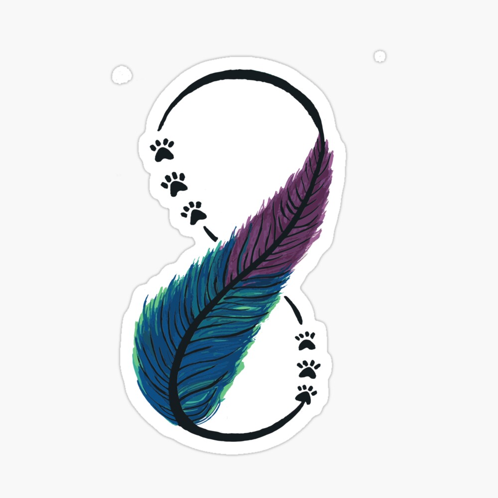 Buy Feather Infinity Birds Temporary Tattoo Online in India - Etsy