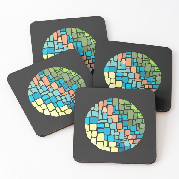 Item preview, Squared Irregular Tiles - Blue, Orange And Green designed and sold by Chubuter.