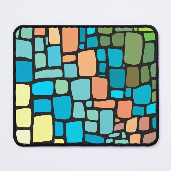 Item preview, Squared Irregular Tiles - Blue, Orange And Green designed and sold by Chubuter.