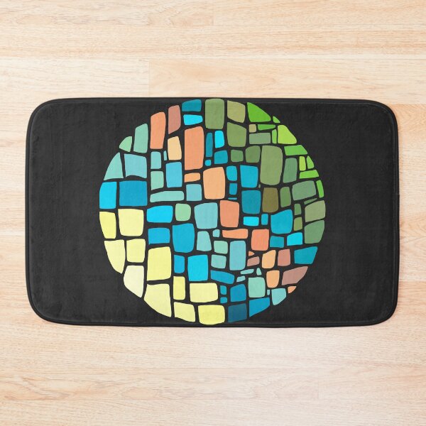 Item preview, Squared Irregular Tiles - Blue, Orange And Green designed and sold by Chubuter.