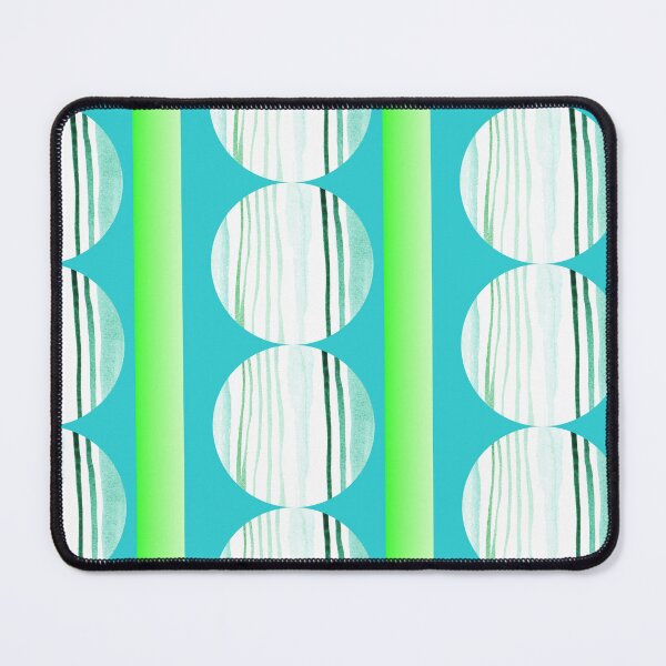 Item preview, Green white blue circle striped pattern | watercolor pattern designed and sold by lausn.