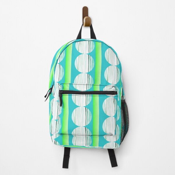 Item preview, Green white blue circle striped pattern | watercolor pattern designed and sold by lausn.