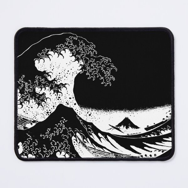 Item preview, The Great Wave off Kanagawa Black and White designed and sold by ind3finite.