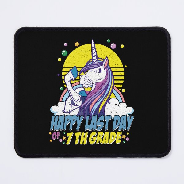 Item preview, Happy last Day Of School 7th Grade Unicorn Graduation distressed Teachers and Kids Gift designed and sold by YAHIA-14.