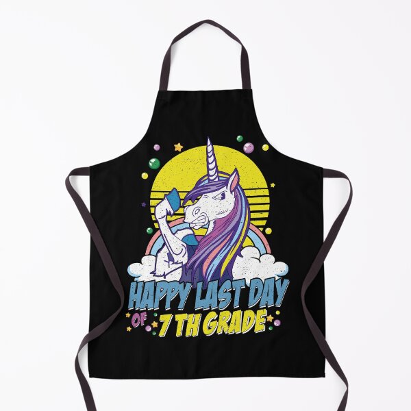 Item preview, Happy last Day Of School 7th Grade Unicorn Graduation distressed Teachers and Kids Gift designed and sold by YAHIA-14.