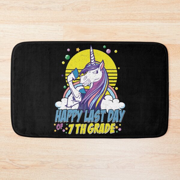 Item preview, Happy last Day Of School 7th Grade Unicorn Graduation distressed Teachers and Kids Gift designed and sold by YAHIA-14.