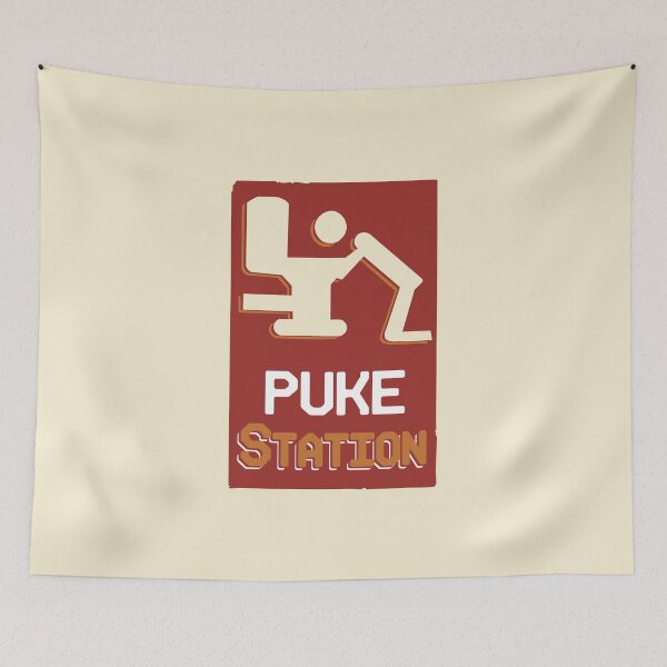 Item preview, Old Vintage Sign Puke Station designed and sold by KewaleeTee.