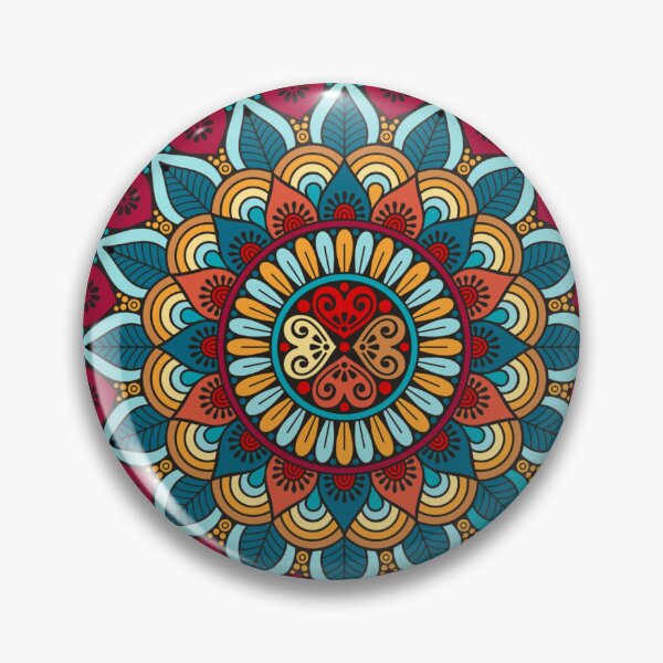 Item preview, Mandala heart blue colorful  designed and sold by MamaMiaomiao.