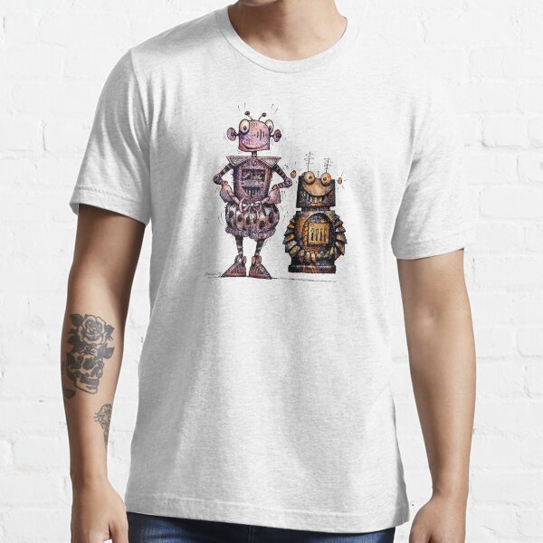 "Two Funny Robots" Tshirt for Sale by StrangeStore Redbubble