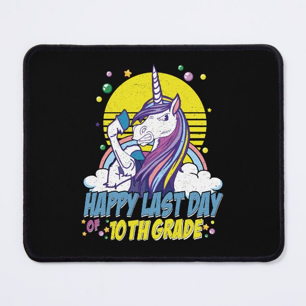 Item preview, Happy last Day Of School 10th Grade Unicorn Graduation distressed Teachers and Kids Gift designed and sold by YAHIA-14.