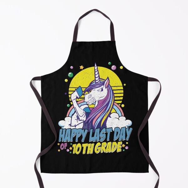 Item preview, Happy last Day Of School 10th Grade Unicorn Graduation distressed Teachers and Kids Gift designed and sold by YAHIA-14.
