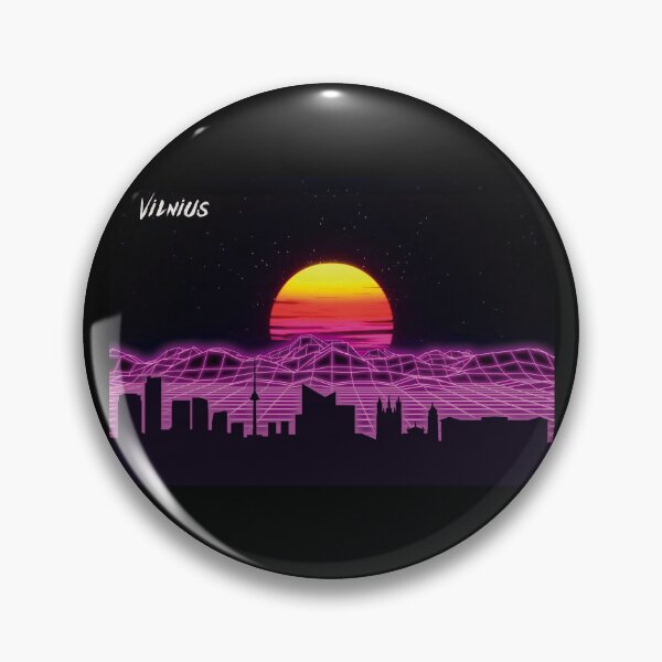 Item preview, Vilnius Skyline Neon Nights designed and sold by DFerraz.
