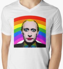 Vladimir Putin Gay Clown Men's V-Neck T-Shirt