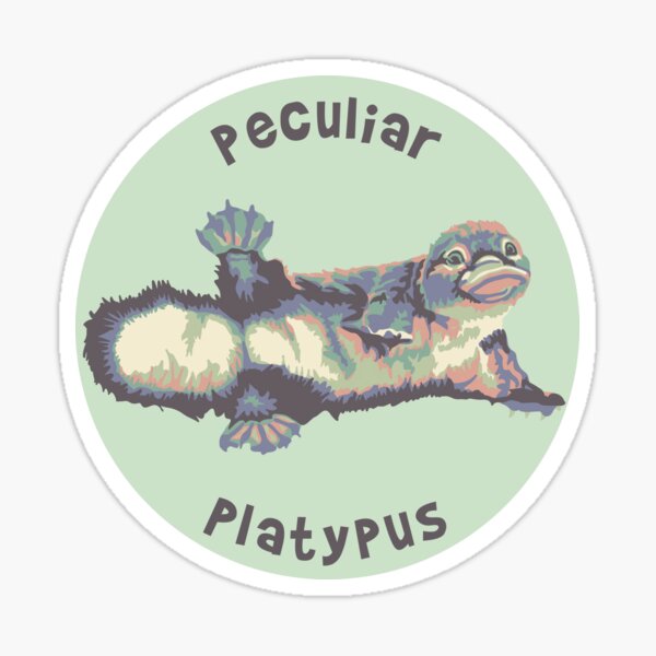 Item preview, Pretty Platypus Portrait designed and sold by Unhinged Heather.