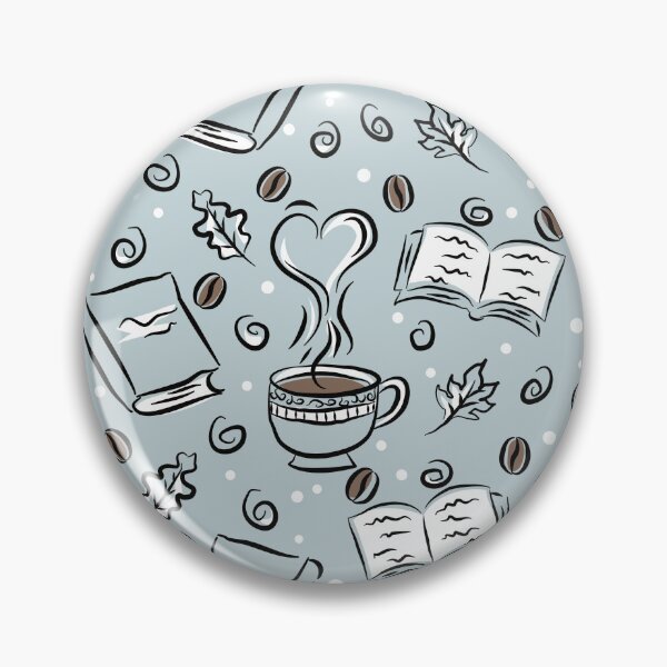 Item preview, Coffee and Books Lover Hand Drawn Pattern designed and sold by mrhighsky.