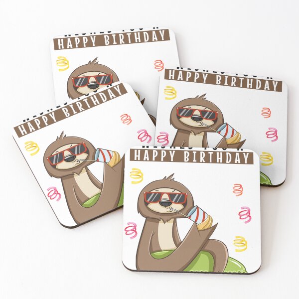 Item preview, This Sloth Wishes You Happy Birthday designed and sold by madebysleep.