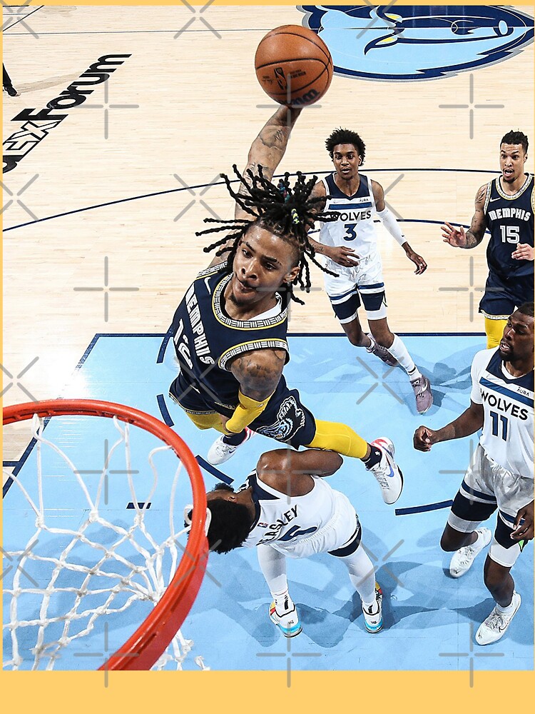 Ja Morant Teal Jersey Dunk premium T-Shirt in Taglie Uomo S-3XL in