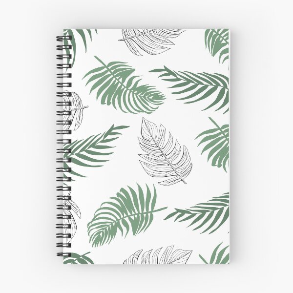 Item preview, Line Art Green Palm Leaf Pattern designed and sold by CJAura by Claire Jane Johnson.