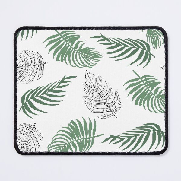 Item preview, Line Art Green Palm Leaf Pattern designed and sold by CJAura by Claire Jane Johnson.