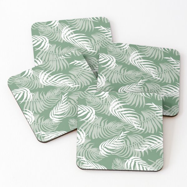 Item preview, Sage Green Palm Leaf Tonal Pattern designed and sold by CJAura by Claire Jane Johnson.