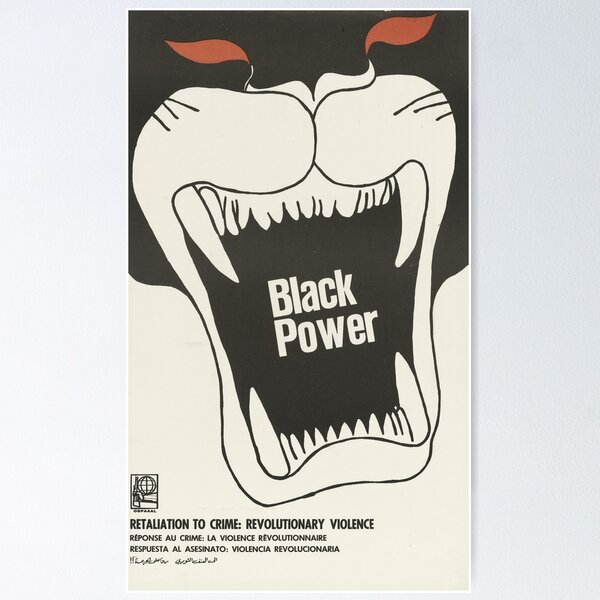 Item preview, Vintage Black Power Poster - 70's Black Panthers Revolutionary Art designed and sold by Bad-Wisdom.