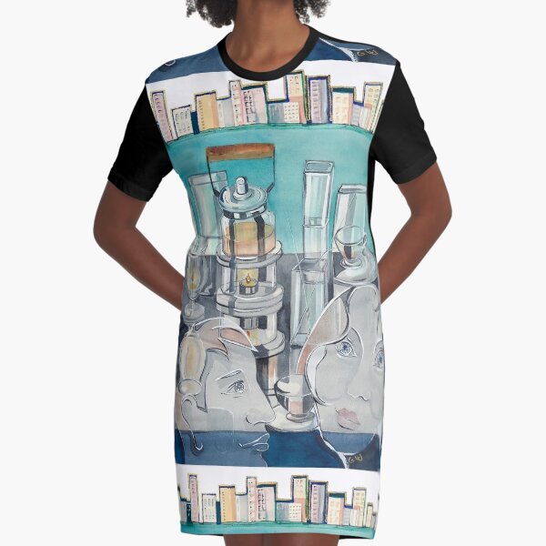 Tea for Two Graphic T-Shirt Dress