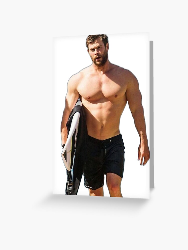 "Chris Hemsworth Six Pack" Greeting Card for Sale by robbypratama ...