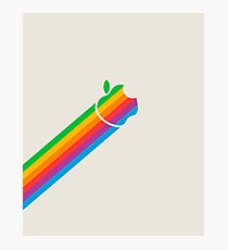 Apple Retro Logo Beam Photographic Print