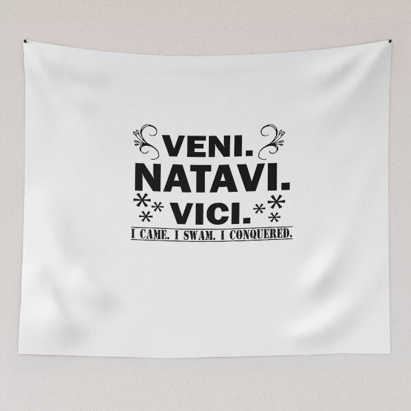 Artikelvorschau, VENI NATAVI VICI Ich kam, ich schwamm, ich eroberte entworfen und verkauft von melshirt-shop.