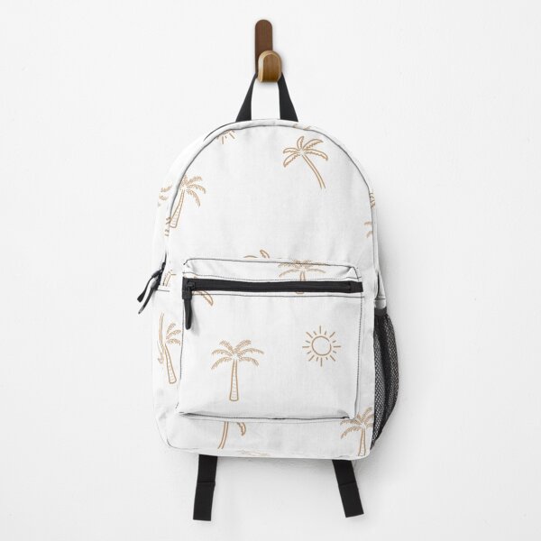 Vista previa del artículo con la obra «Palmas - palmeras tropicales simples y soles, bronceado en blanco», diseñado y vendido por sunshinestudiod.