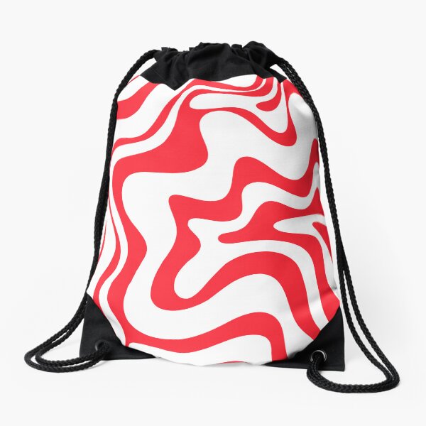 Item preview, Retro Liquid Swirl Abstract Pattern in Bright Red and White designed and sold by kierkegaard.