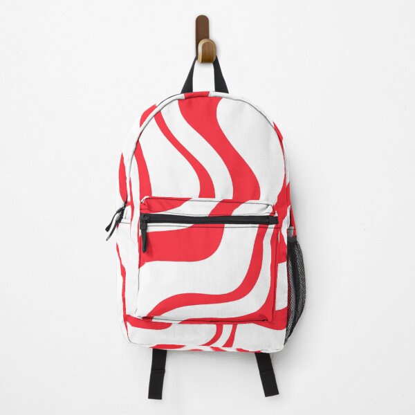 Item preview, Retro Liquid Swirl Abstract Pattern in Bright Red and White designed and sold by kierkegaard.