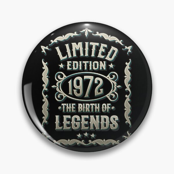 Item preview, 50th Birthday Birth of legends Vintage 1972 designed and sold by Dubbra.
