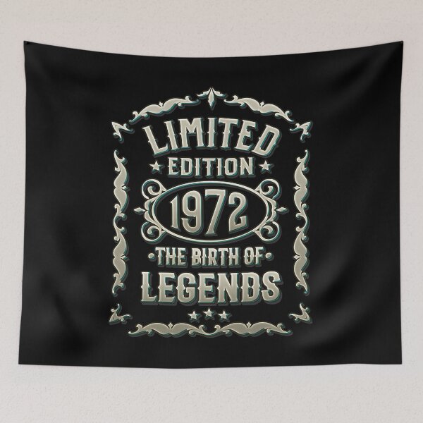 Item preview, 50th Birthday Birth of legends Vintage 1972 designed and sold by Dubbra.