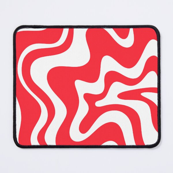 Item preview, Retro Liquid Swirl Abstract Pattern Bright Red and White designed and sold by kierkegaard.