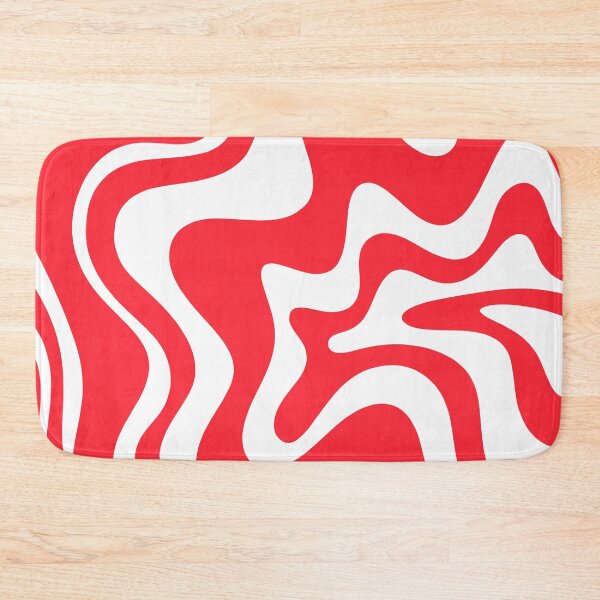 Item preview, Retro Liquid Swirl Abstract Pattern Bright Red and White designed and sold by kierkegaard.