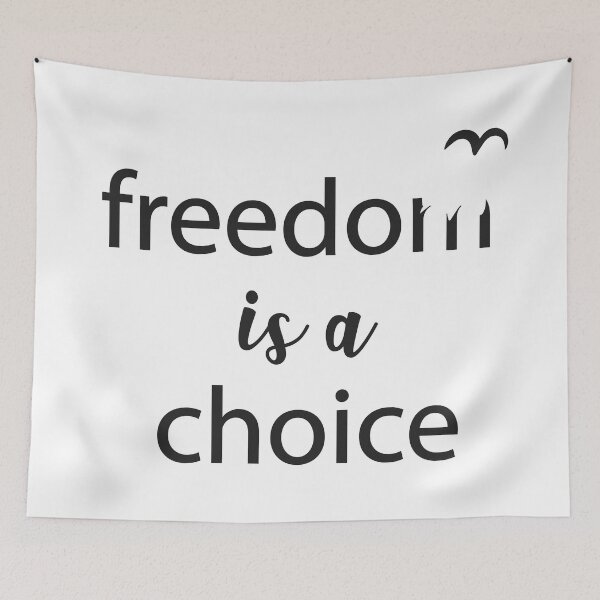 Item preview, Freedom is a Choice Freedom Quote Typography Liberty designed and sold by alltheprints.