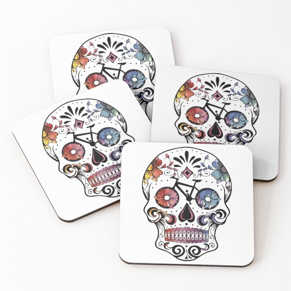 Item preview, Sugar skull bikes watercolor designed and sold by SouthPrints.